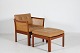 Illum WikkelsøPlexus Chair with footrestMahogany + leather cushions
